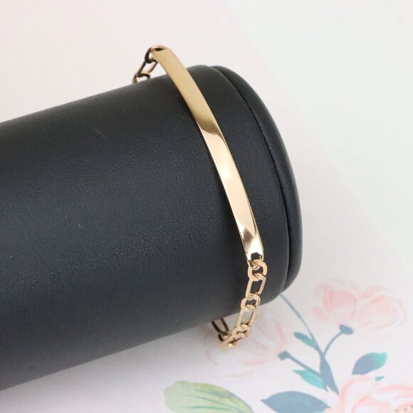 "Sleek Rose Gold Polished Chain Bracelet in High Quality Brass, XPBL1138 - Picture 3 of 13